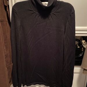 VTG Vintage Spiegel Silk & Cashmere turtleneck with pretty detail neckline Sz L
